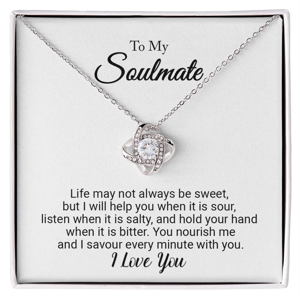Tied to You Love Knot Necklace - romantic jewelry gift for her - Golden Jewel
