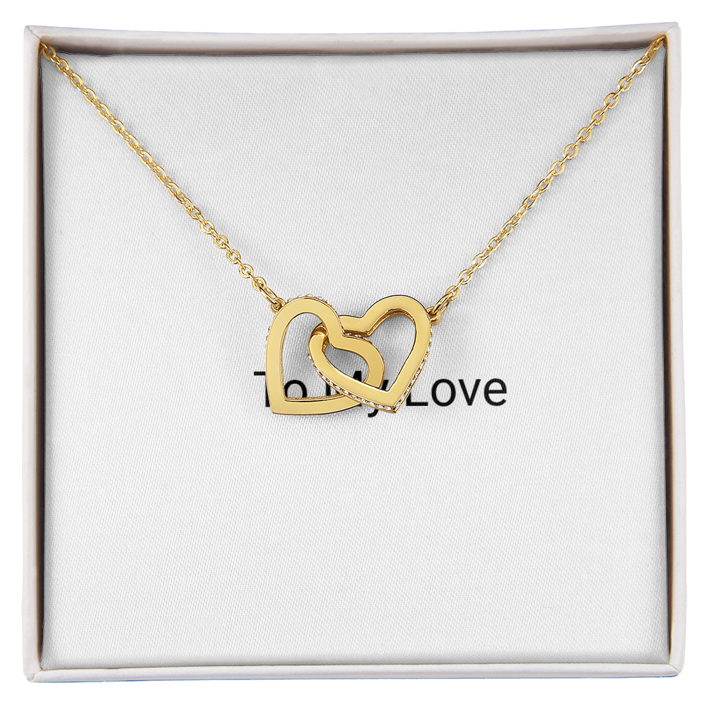 Twin Flames Interlocking Hearts Necklace - Golden Jewel