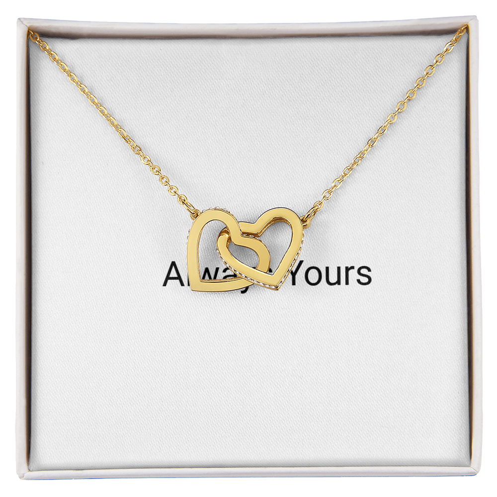 Interlocked Hearts Necklace - Golden Jewel