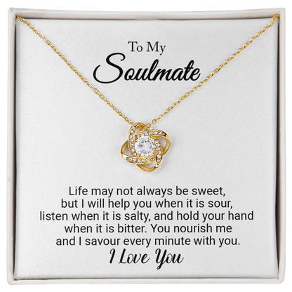Tied to You Love Knot Necklace - Golden Jewel