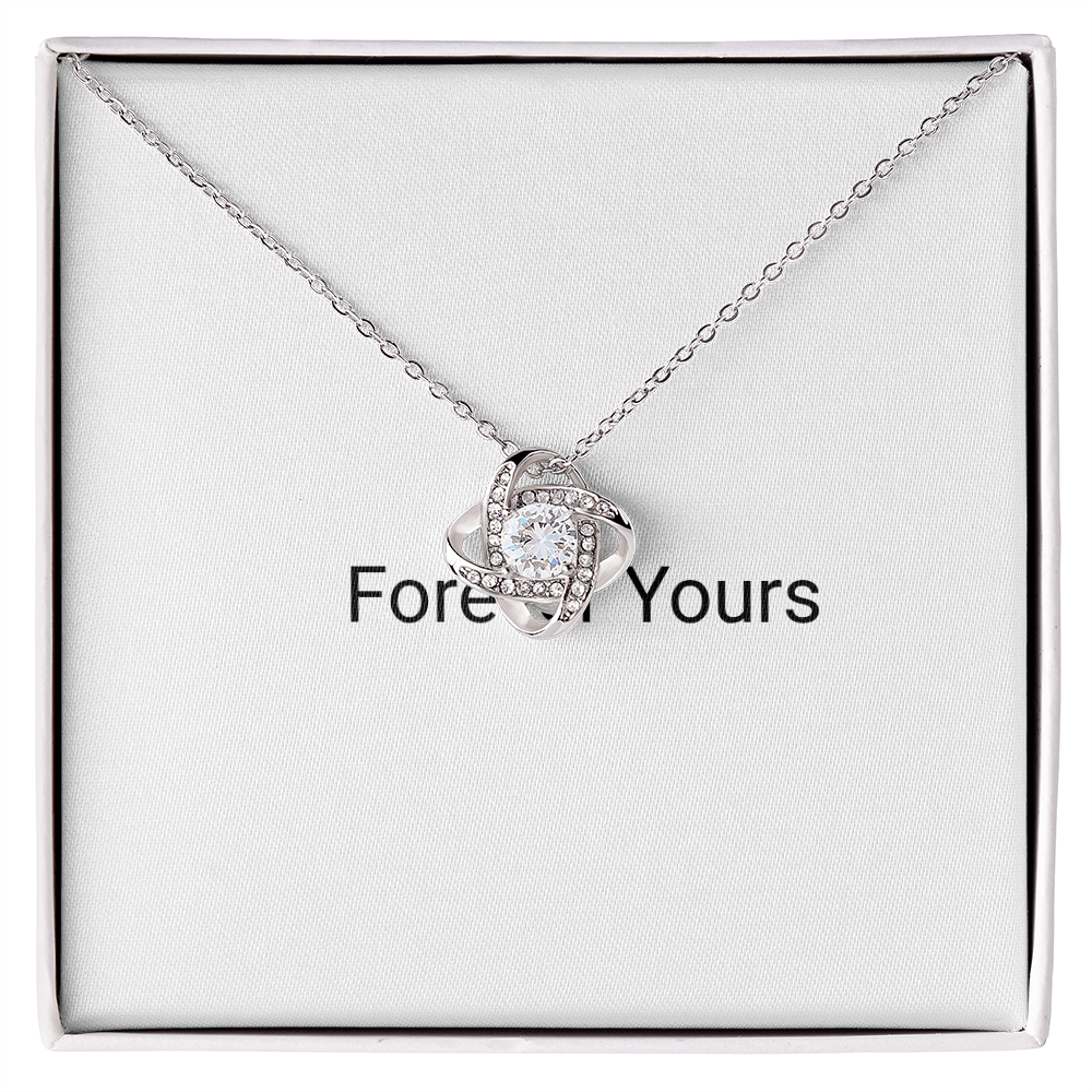 Love Knot Pendant Necklace - romantic jewelry gift for her - Golden Jewel