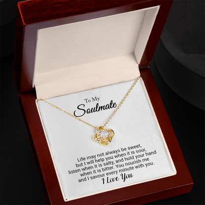 Tied to You Love Knot Necklace - Golden Jewel