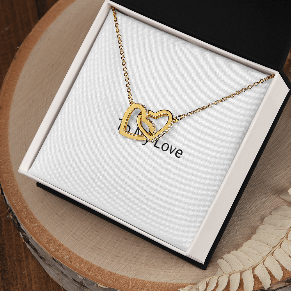 Twin Flames Interlocking Hearts Necklace - Golden Jewel