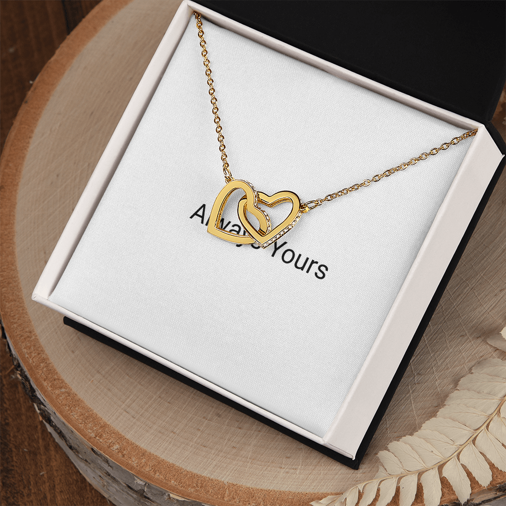 Interlocked Hearts Necklace - Golden Jewel