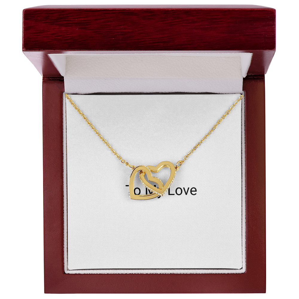 Twin Flames Interlocking Hearts Necklace - Golden Jewel