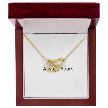 Interlocked Hearts Necklace - Golden Jewel