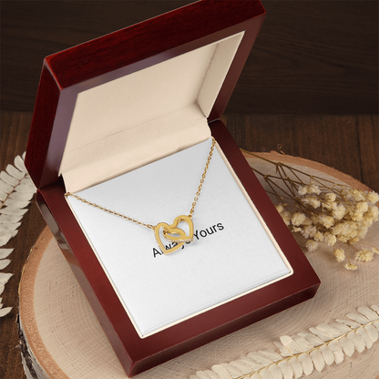 Interlocked Hearts Necklace - Golden Jewel