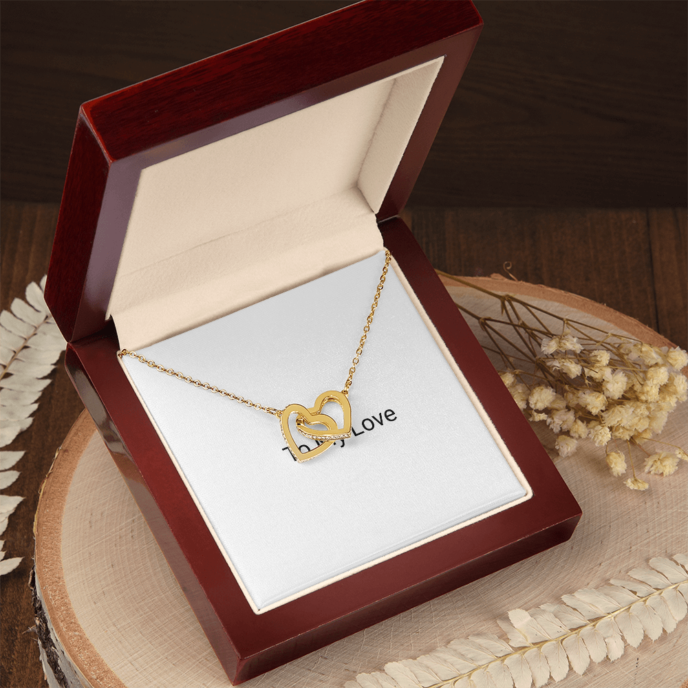 Twin Flames Interlocking Hearts Necklace - Golden Jewel