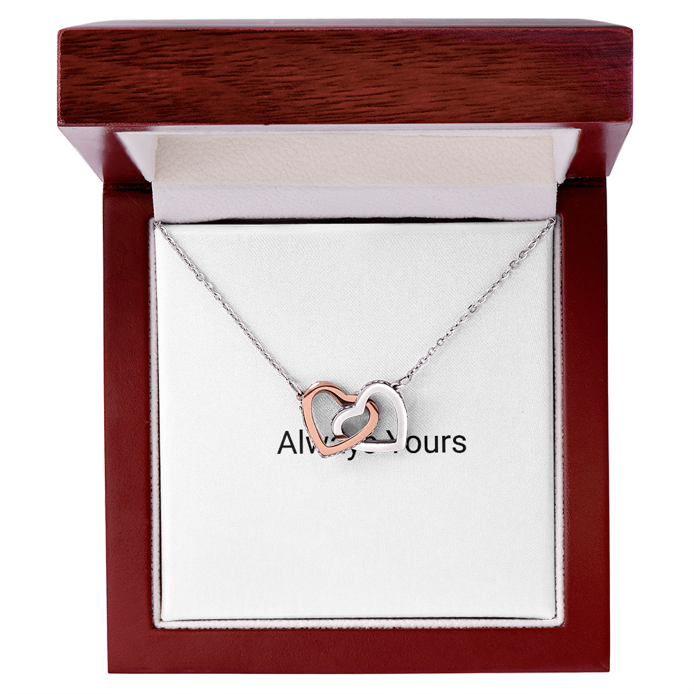 Interlocked Hearts Necklace - Golden Jewel