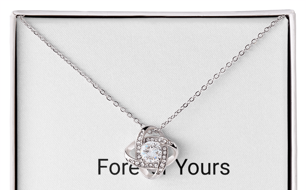 Love Knot Pendant Necklace - romantic jewelry gift for her - Golden Jewel