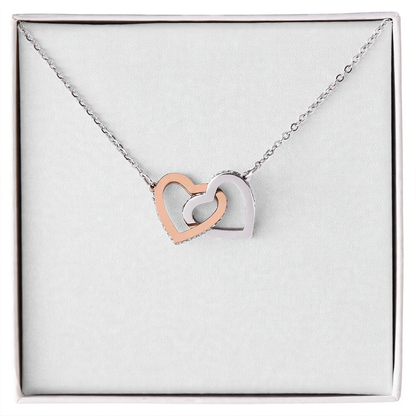 Interlocked Hearts Necklace - romantic jewelry gift for her - Golden Jewel
