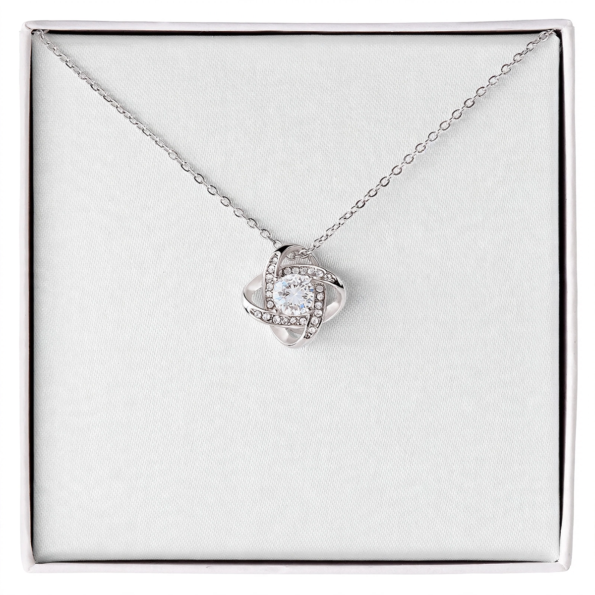 Love Knot Pendant Necklace - romantic jewelry gift for her - Golden Jewel