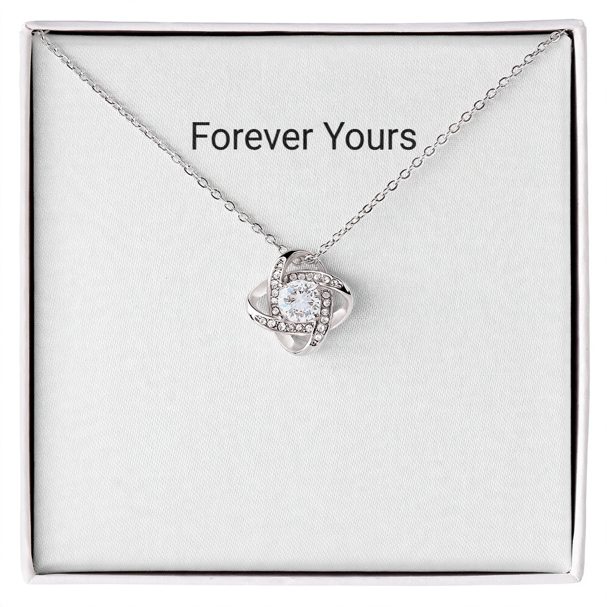 Love Knot Pendant Necklace - romantic jewelry gift for her - Golden Jewel